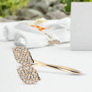 6x Rhinestone Napkin Rings Handmade Serviette Buckle Holder For Birthday Party