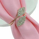 6x Rhinestone Napkin Rings Handmade Serviette Buckle Holder For Birthday Party