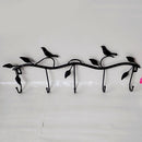 Clothes Hangers Racks With Five Hooks Iron Birds Leaves Home Wall Decoration New