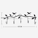 Clothes Hangers Racks With Five Hooks Iron Birds Leaves Home Wall Decoration New