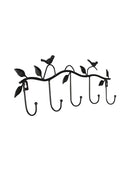Clothes Hangers Racks With Five Hooks Iron Birds Leaves Home Wall Decoration New