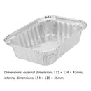 50x Disposable BBQ Pan Tray Aluminum Foil Tin Replacement Liners Baking Hot