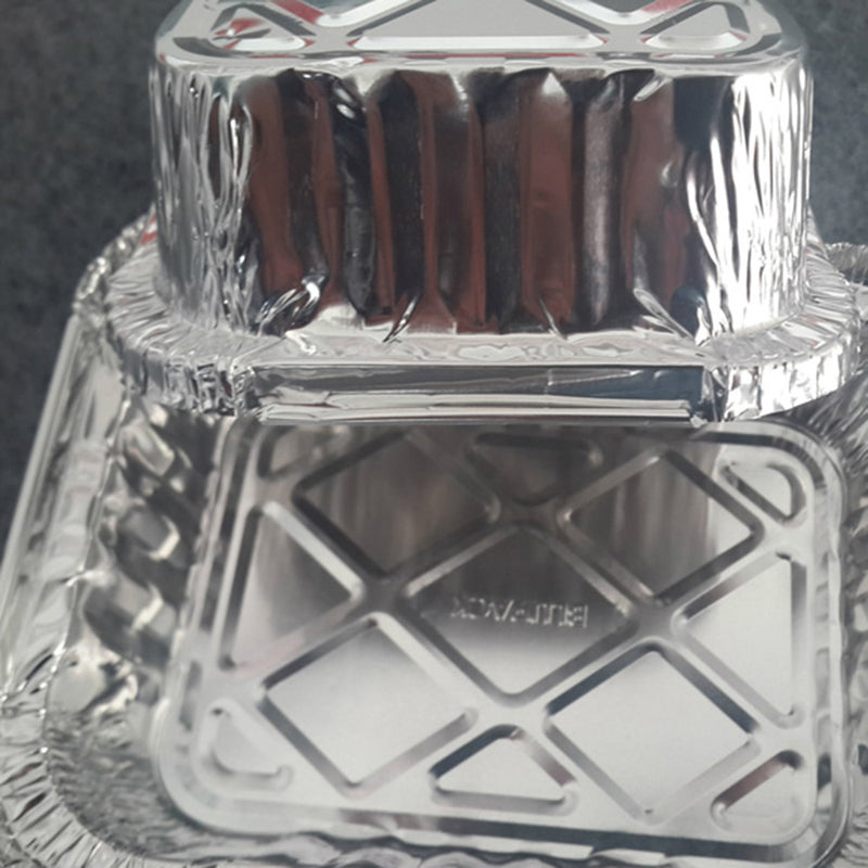 50x Disposable BBQ Pan Tray Aluminum Foil Tin Replacement Liners Baking Hot