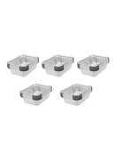 50 Pieces Disposable BBQ Drip Pan Tray Aluminum Foil Tin Liners Baking Trays