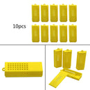 10pcs Yellow Mail Queen Bee Cage Beekeeping Tools Replacement 8 * 3.6 * 1.3cm