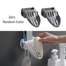 2* Plastic Suction Cup Soap Toothbrush Holder Bathroom Shower Home Decor