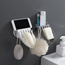 2* Plastic Suction Cup Soap Toothbrush Holder Bathroom Shower Home Decor