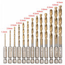 13pcs HSS Titanium Coated Twist Drill Bit Set For Plastic Metal Wood 1.5-6.5mm