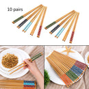 10 pairs/lot Wooden Chopsticks Engraved Bamboo Chinese Retro Nation Style