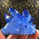 1 pcs Natural Blue Crystal Quartz Citrine Cluster Mineral Specimen Healing Reiki
