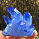 1 pcs Natural Blue Crystal Quartz Citrine Cluster Mineral Specimen Healing Reiki