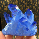 1 pcs Natural Blue Crystal Quartz Citrine Cluster Mineral Specimen Healing Reiki