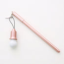 4pcs Creative Neutral Pen Light Bulb Dust Plug Gel Pen Official School Supplies
