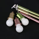 4pcs Creative Neutral Pen Light Bulb Dust Plug Gel Pen Official School Supplies