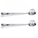 2x Stainless Steel Coffee Measuring Spoon With Sealing Clip Kitchen Scoop Gadget