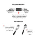 5 pcs Magnetic Measuring Spoons Set Stainless Steel Dual Sided Teaspoon Best