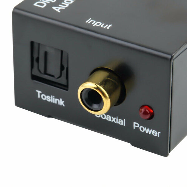 Digital Toslink Coaxial Optical to Analog Audio Converter Adapter L/R RCA 3.5mm