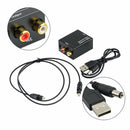 Digital Toslink Coaxial Optical to Analog Audio Converter Adapter L/R RCA 3.5mm