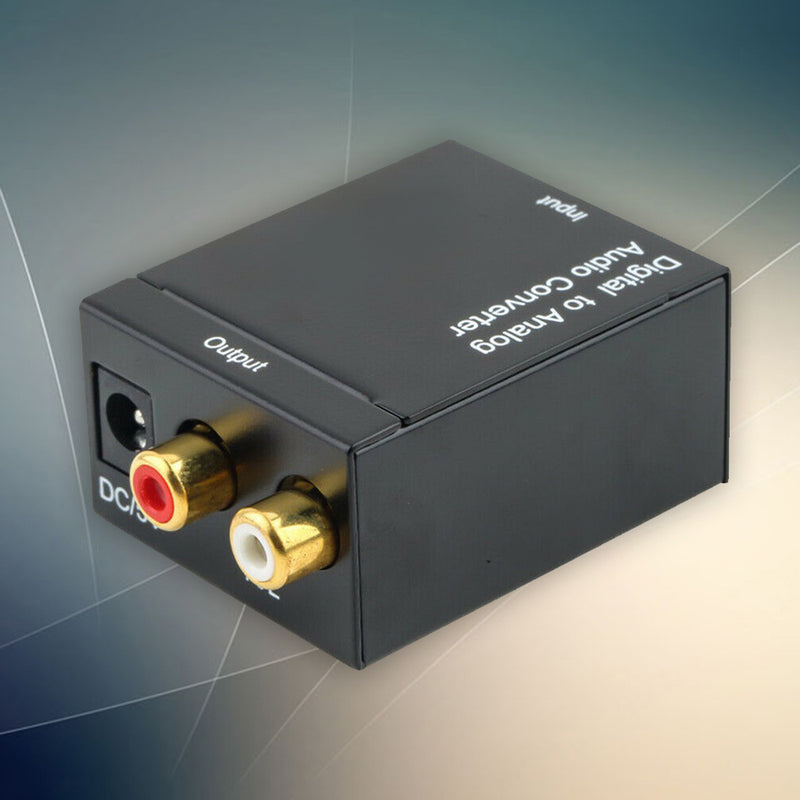 Digital Toslink Coaxial Optical to Analog Audio Converter Adapter L/R RCA 3.5mm