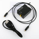 1 Set Digital to Analog Coaxial Audio Converter Adapter w/ Fiber Cable RCA Out