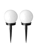 2 PCS Solar LED Ground Light Ball Lamp Waterproof Outdoor Garden Yard Path Decor
