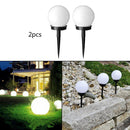 2 Pcs LED Solar Power Outdoor Garden Path Yard Ball Light Lamp Lawn Road
