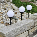 2PCS Solar LED Ground Light Ball Lamp Waterproof Outdoor Garden Path Home Decor