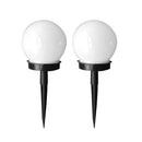 2 PCS Solar LED Ground Light Ball Lamp Waterproof Outdoor Garden Yard Path Decor