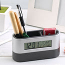 1 Pcs Pen Holder Multi-functional Home and Office Digital Clock with Calendar