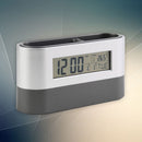 1xMulti-Functions Desk Pen Holder LCD Display Alarm Clock Thermometer Calendar