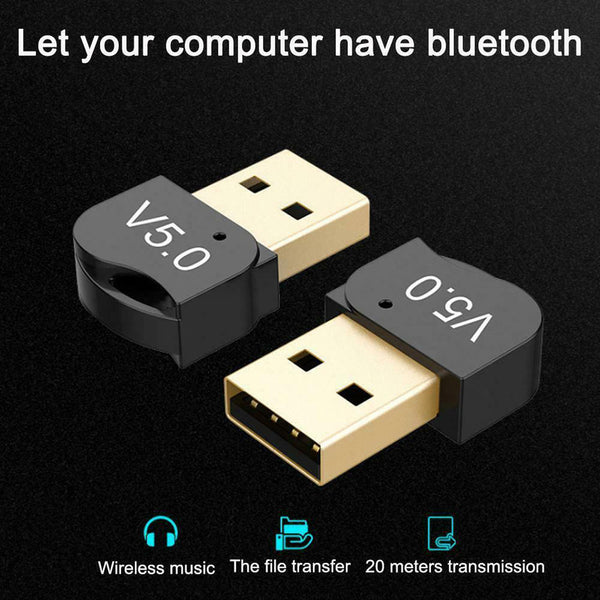1 x USB 5.0 Bluetooth Adapter Wireless Dongle High Speed for PC Windows Computer