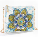 DIY Mandala Shaped Diamond Painting Leather Chain Clutch Handbags Crossbody Bags