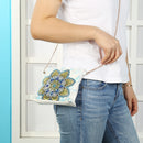 DIY Mandala Shaped Diamond Painting Leather Chain Clutch Handbags Crossbody Bags