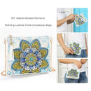 DIY Mandala Shaped Diamond Painting Leather Chain Clutch Handbags Crossbody Bags