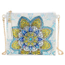 DIY Mandala Shaped Diamond Painting Leather Chain Clutch Handbags Crossbody Bags
