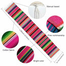 1X Mexican Serape Striped Table Runner for Wedding Birthday Fiesta Themed Party