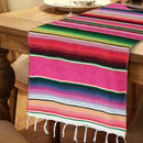 1X Mexican Serape Striped Table Runner for Wedding Birthday Fiesta Themed Party