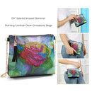 Flower Shaped Diamond Painting Leather Crossbody Bag Metal Chain DIY Crafts