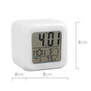 LED Color Changing Digital Alarm Clock Home Bedroom Desk Time Glowing Light Gift