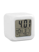 LED Color Changing Digital Alarm Clock Home Bedroom Desk Time Glowing Light Gift