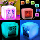 LED Color Changing Digital Alarm Clock Home Bedroom Desk Time Glowing Light Gift