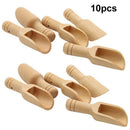 10 X Wooden Small Little Mini Scoop Salt Sugar Coffee Spoon Kitchen Cooking Tool