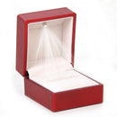 1pcs Luxury Engagement Ring Box LED Light Wedding Jewellery Display Case