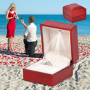 1pcs Luxury Engagement Ring Box LED Light Wedding Jewellery Display Case