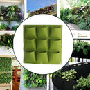9 Pockets Wall Hanging Planting Bag Garden Vertical Flower Grow Pouch Planter