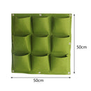 9 Pockets Wall Hanging Planting Bags Garden Vertical Planter Growing Pots