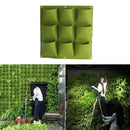 9 Pockets Wall Hanging Planting Bag Garden Vertical Flower Grow Pouch Planter