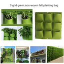 9 Pockets Wall Hanging Planting Bag Garden Vertical Flower Grow Pouch Planter