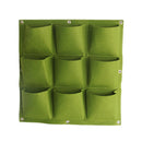 9 Pockets Wall Hanging Planting Bag Garden Vertical Flower Grow Pouch Planter