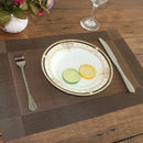 6pcs Placemats Heat-Resistant PVC Table Mats Woven Vinyl Placemats 18"x12"